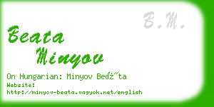 beata minyov business card